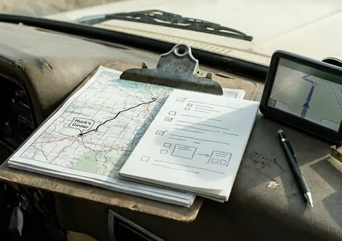 Image showing parked trip check